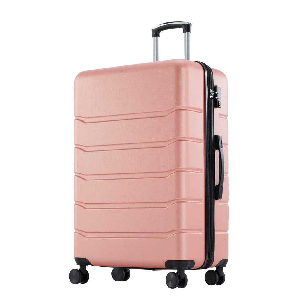 NEWBULIG 24 Inch Carry on Luggage, Lightweight Expandable Rolling Suit Case with TSA Lock, Hard Shell ABS Suitcase with Double Spinner Wheels, Pink