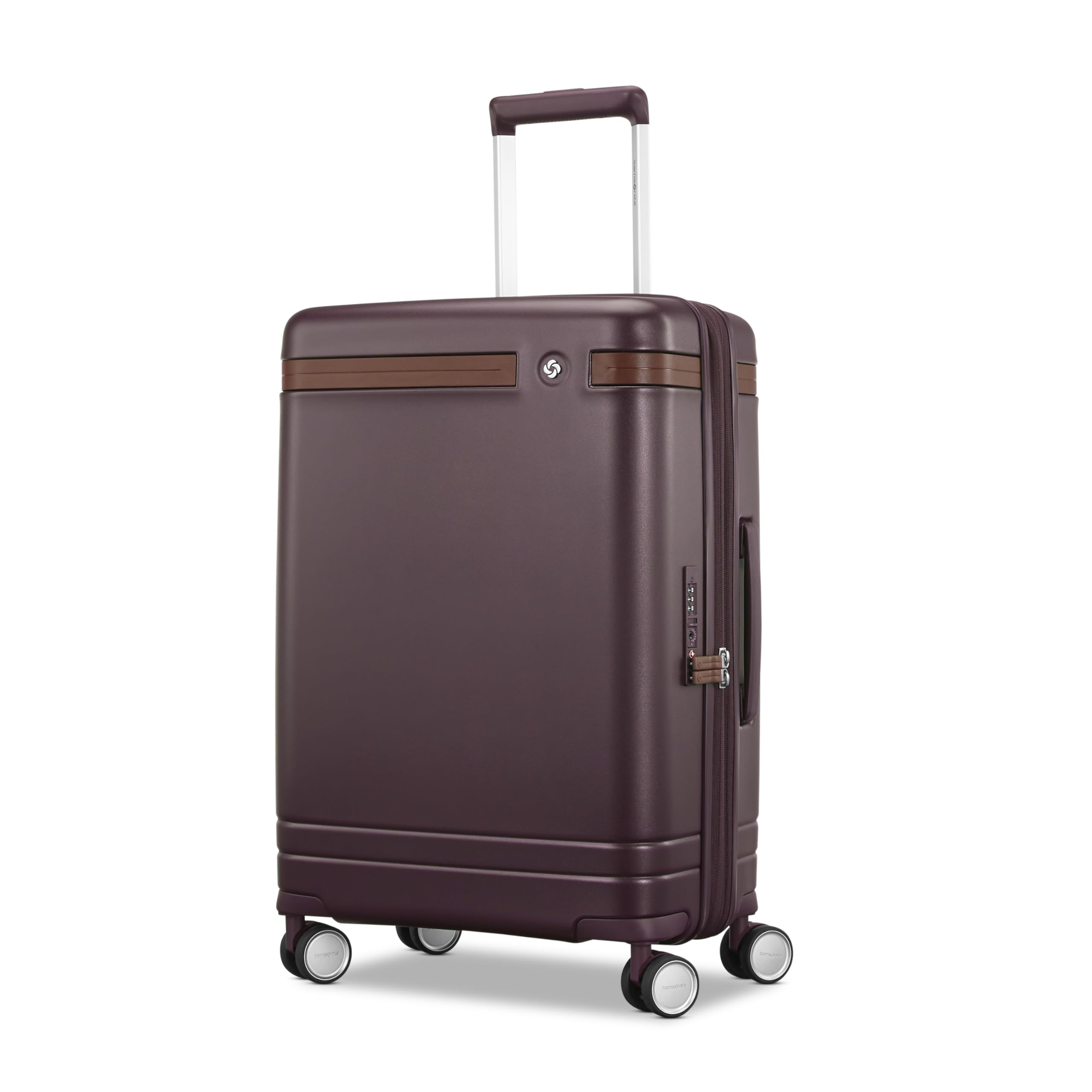 Virtuosa Hardside 21 Inch Carry On Luggage - Airline Approved with 360° Spinner Wheels, RightHeight™ Adjustable Handle - Zippered WetPak™ - TSA Lock - Expandable Light Polycarbonate Shell - Merlot
