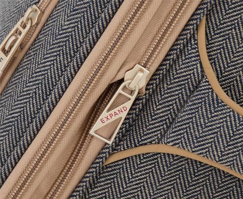 London Fog Kensington Navy Sand Herringbone 28" Expandable Spinner