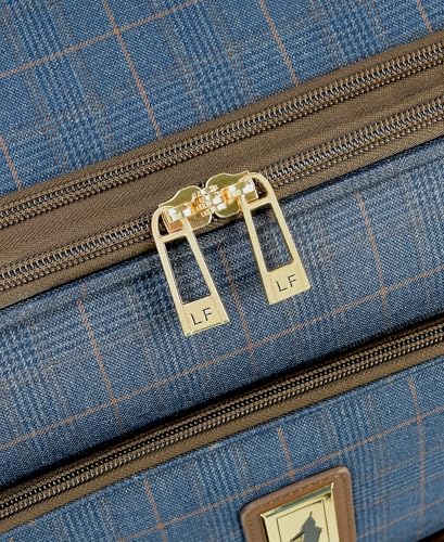 London Fog Brentwood IV 20" Expandable Softside Spinner Carry-On Suitcase, Midnight Blue