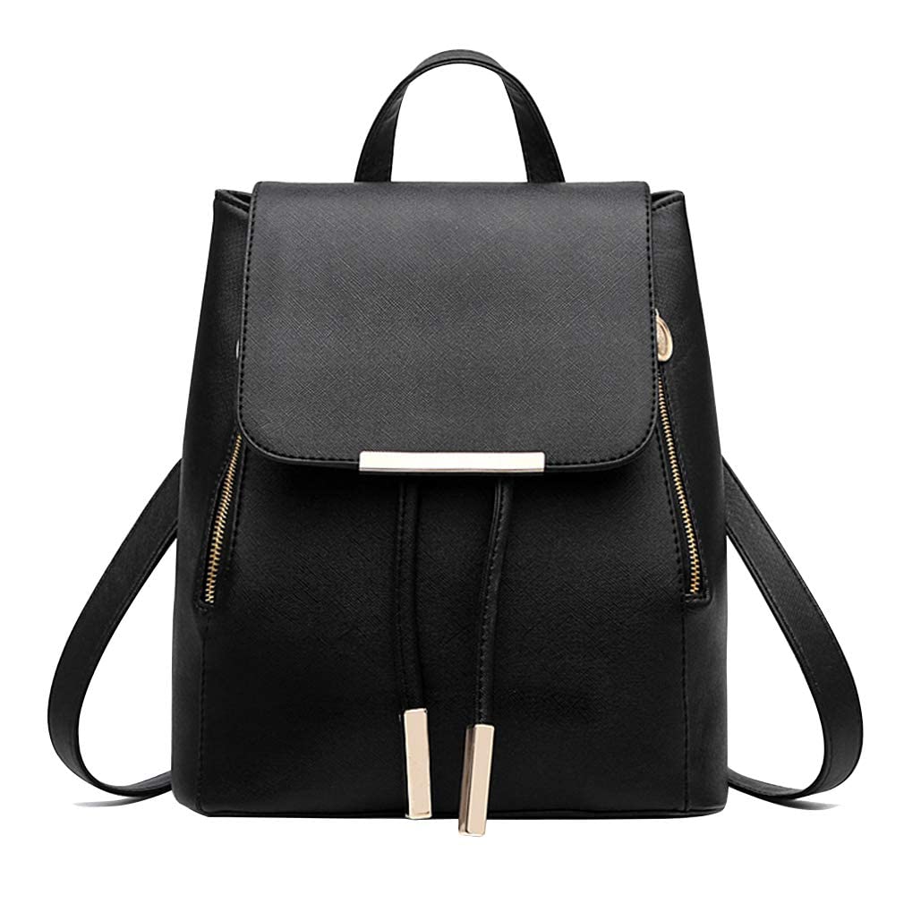 Pahajim Women's Fashion Travel Backpack Mini Purses Bag Cute Rucksack Multipurpose Shoulder Bag (black)