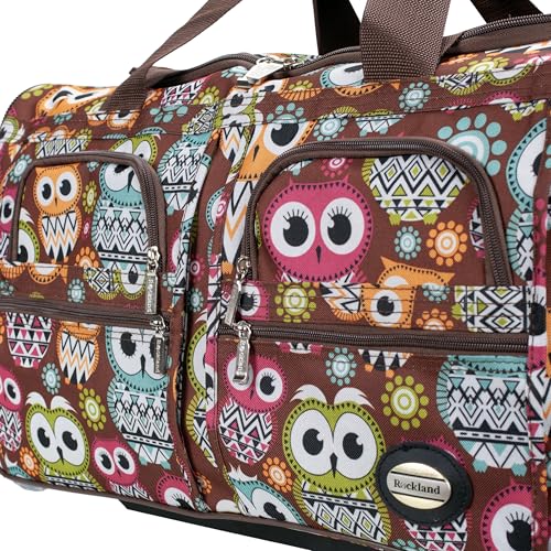 Rockland 22" Polyester Rolling Duffel Bag, Owl