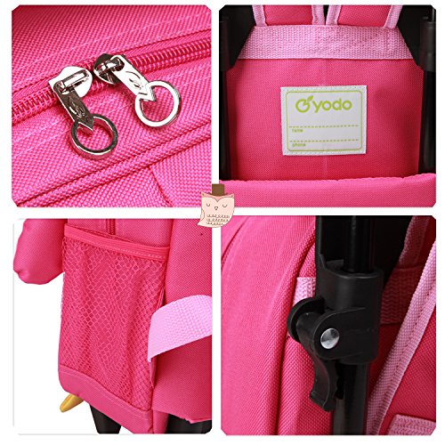 yodo Zoo 3-Way Kids Suitcase Luggage or Toddler Rolling Backpack with wheels,Small Owl