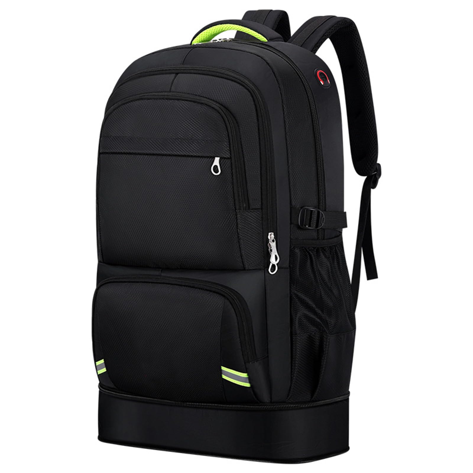Nayubo 65L Hiking Backpack for Men Waterproof Expandable Travel Backpack Carry On Backpack Casual Daypack Large Rucksack for Camping Outdoor Sports Trekking (Black)