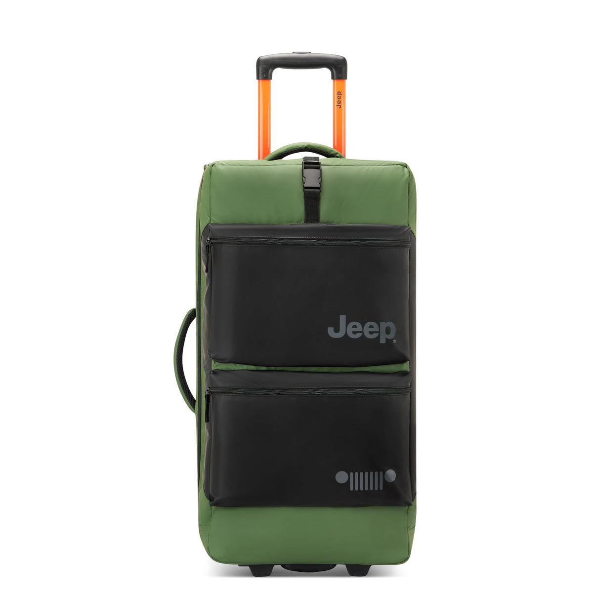 Jeep JS006B Two Wheel Rolling Travel Duffle Bag, Elm Green, 27 Inch