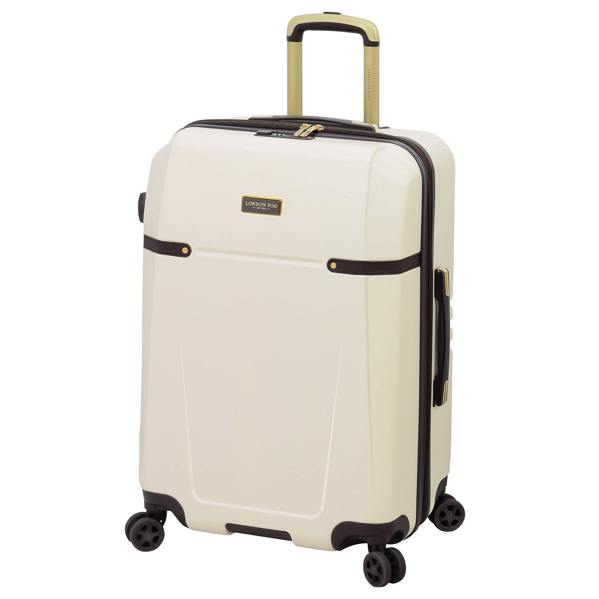 London Fog Brentwood II 25" EXPANDABLE HARDSIDE SPINNER Cream