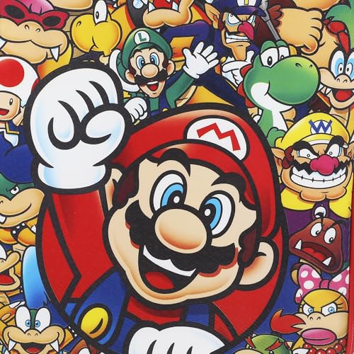 Bioworld Super Mario Bros Character Group Shot 14" Youth Blue Pilot Case