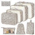 8 Set Packing Cubes for Suitcases, Packing Cube with Shoe, Cosmetics, Clothing, and Accessories Bags Packing Cubes for Travel Luggage Organizer(Leopard)