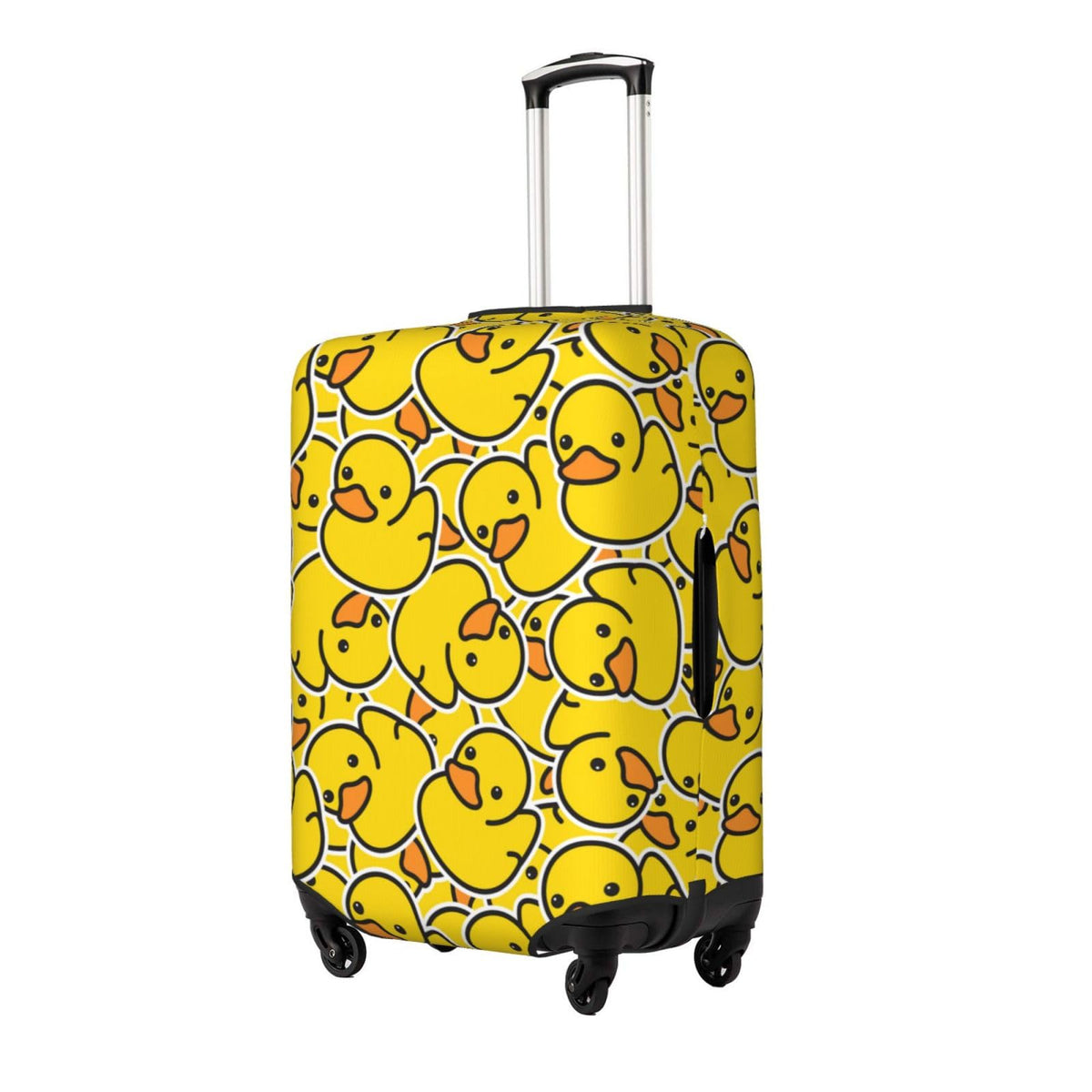 Lukbfall Cute Rubber Ducks Luggage Suitcase Covers Elastic Washable Yellow Cartoon Ducky Luggage Protector Travel Suitcase Protective Cover For Kid And Adult, S (Fit 18-21 Inch Luggage)