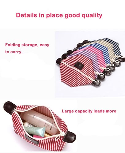 THTAJ 2 Pack Make Up Bag for Traveling,Preppy make up bag,Toiletry Bag,Nylon Cosmetic Bag,Light Pink Makeup Bag,Skin Care Bag，Tiny Makeup Bag
