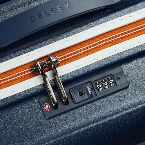 DELSEY Paris Roland-Garros Hardside Luggage with Spinner Wheels, Navy Blue, Carry-On 20 Inch