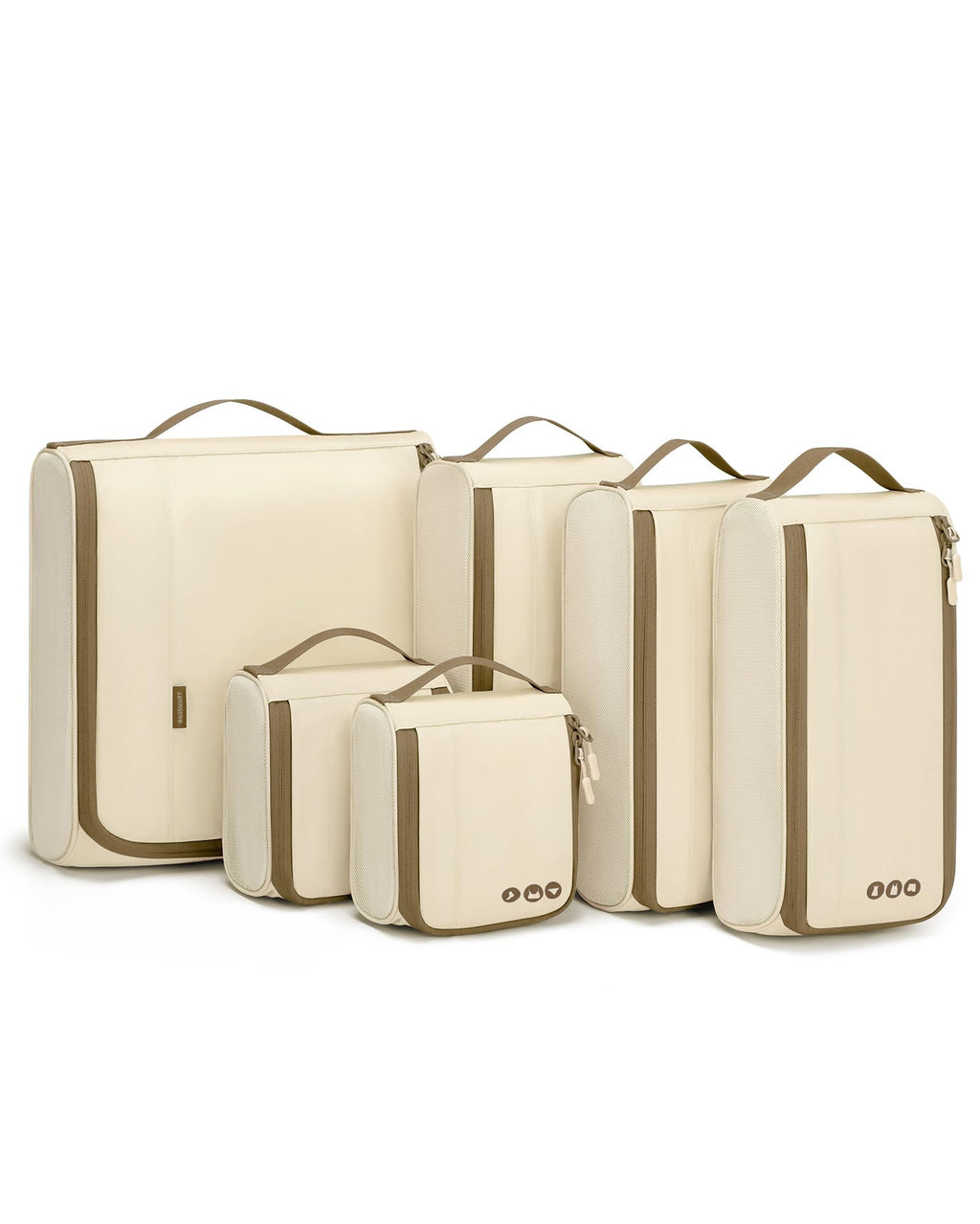 BAGSMART Keep Shape Packing Cubes for Travel, 6 Set Travel Cubes for Packing, Lightweight Suitcase Organizer Bags Set for Travel Essentials CornSilk Yellow