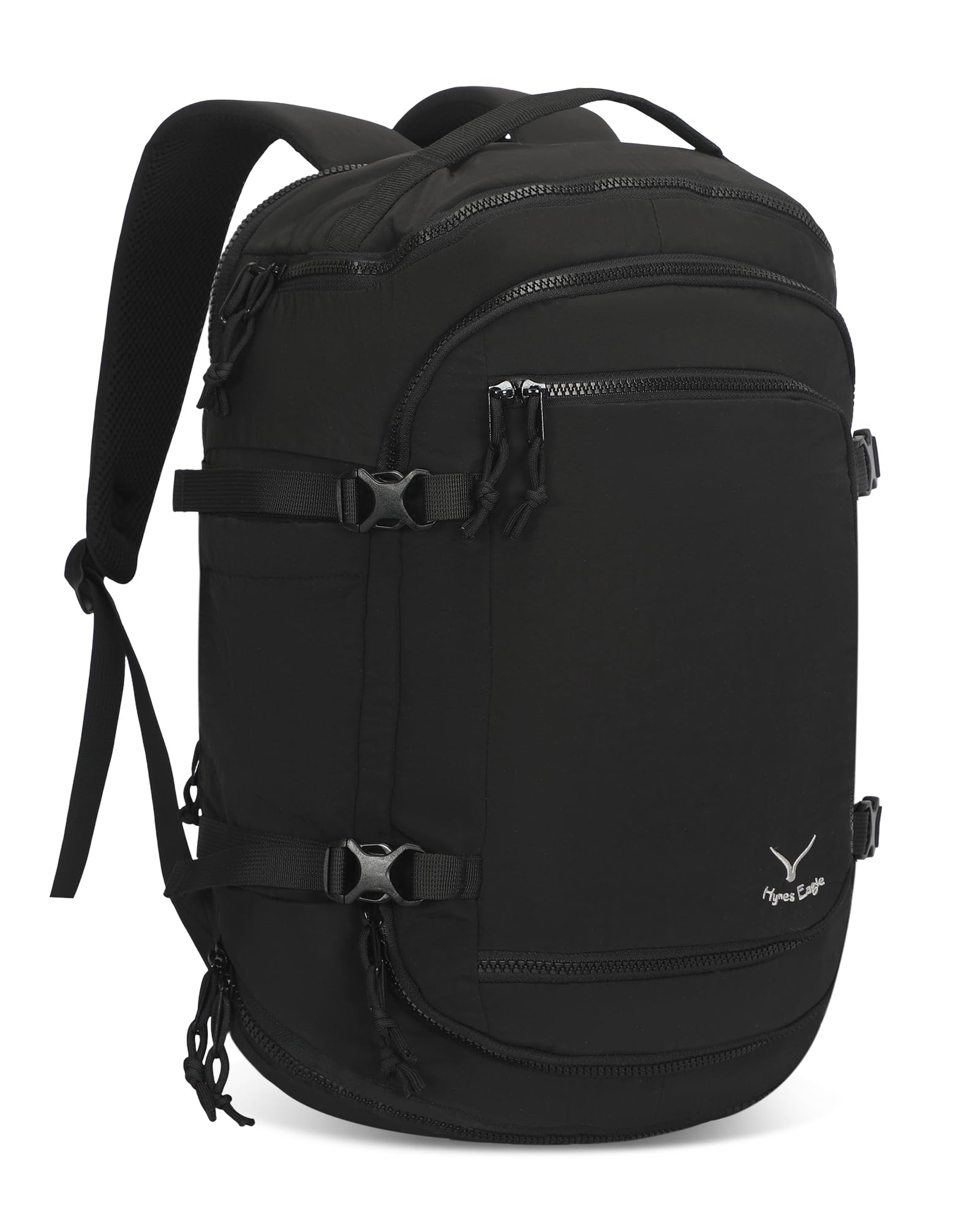 Hynes Eagle Travel Laptop Backpack 16 inches Lightweight Flight Approved Carry on Personal Item Bag Weekender Bag Daypack 20L Black