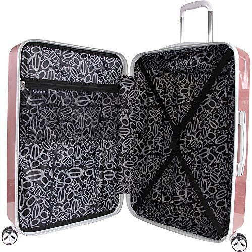 BEBE Women's Stella 21" Hardside Carry-on Spinner Luggage,Telescoping Handles, Rose Gold, One Size