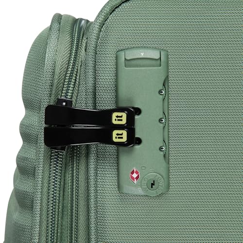 It Luggage Circulator 22" Softside Carry-On 8 Wheel Expandable Spinner, Hedge Green
