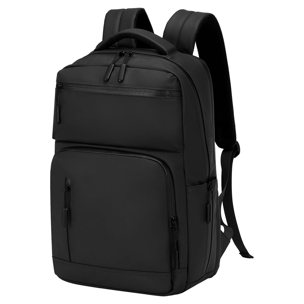 SUIKIHUM Waterproof Laptop Backpack for Men & Women, Flight Approved Anti-Theft Daypack with 15.6-inch Laptop Sleeve (Black)