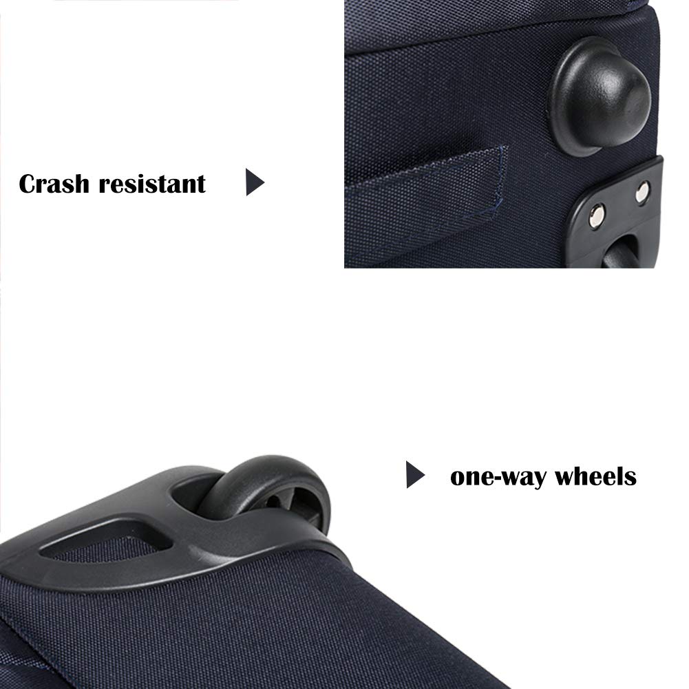 SKYMOVE 19 inches Waterproof Wheeled Rolling Backpack for Adults and School Students Laptop Books Travel Backpack Bag, Blue