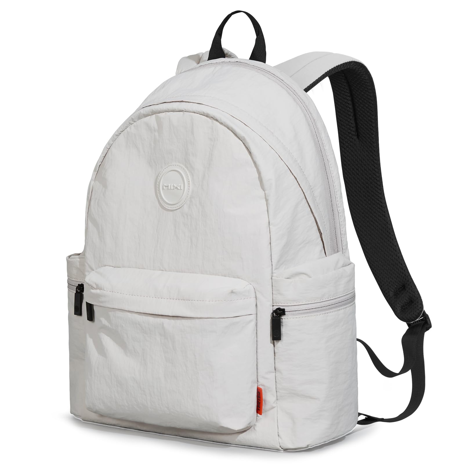 mixi Outdoor Lightweight Backpack Casual Carry On Laptop Backpack Travel Bookbag for Women Men, Water Resistant Durable Small Hiking Bag for Camping Weekender Sports College Work, 15 Inch, Light Gray