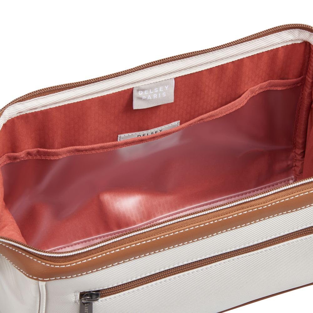 Delsey Official Delsey Suitcase, Carrying Case, RASPAIL Red, 21.8 gal (56 L), 25.2 inches (64 cm), 6.1 lbs (2.8 kg), Lightweight, Waterproof, white (off-white), 21cm