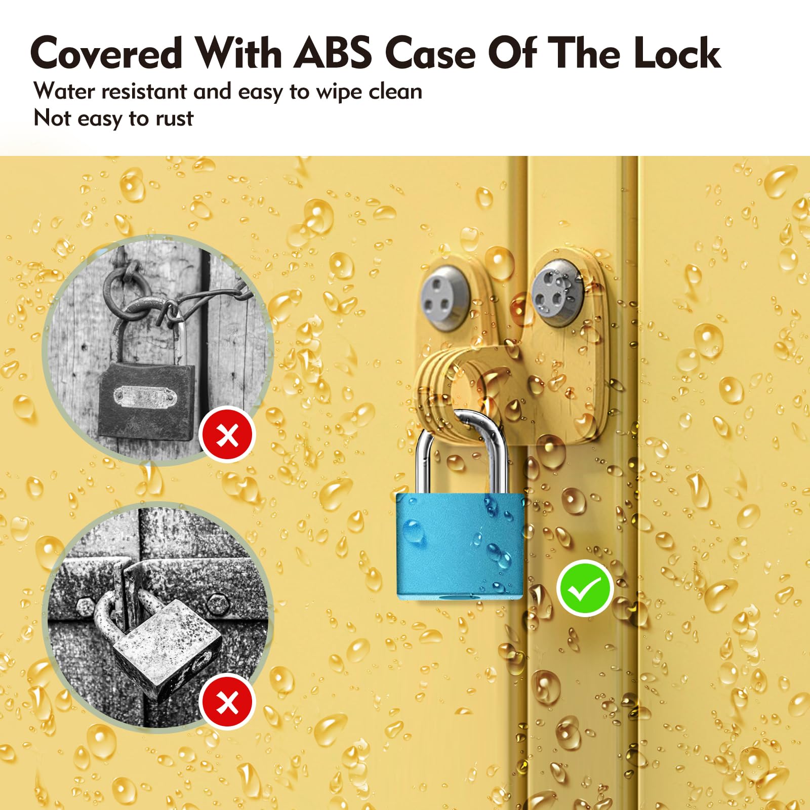 6Pcs Luggage Locks Small Suitcase Locks with Keys Plastic - Covered Mini Padlock for Suitcase Backpack Box Bag