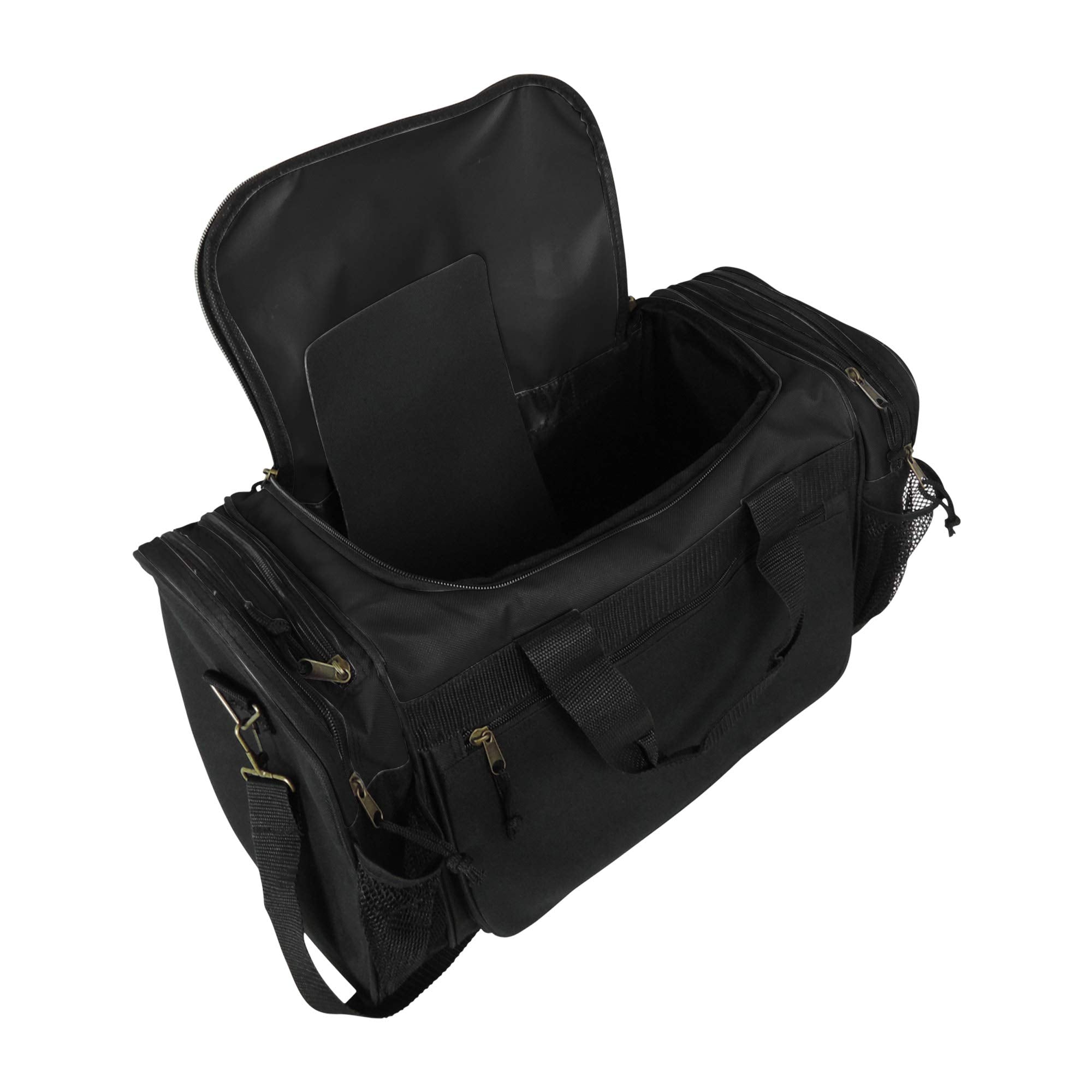 Dalix 20 Inch Sports Duffle Bag with Mesh and Valuables Pockets, Black