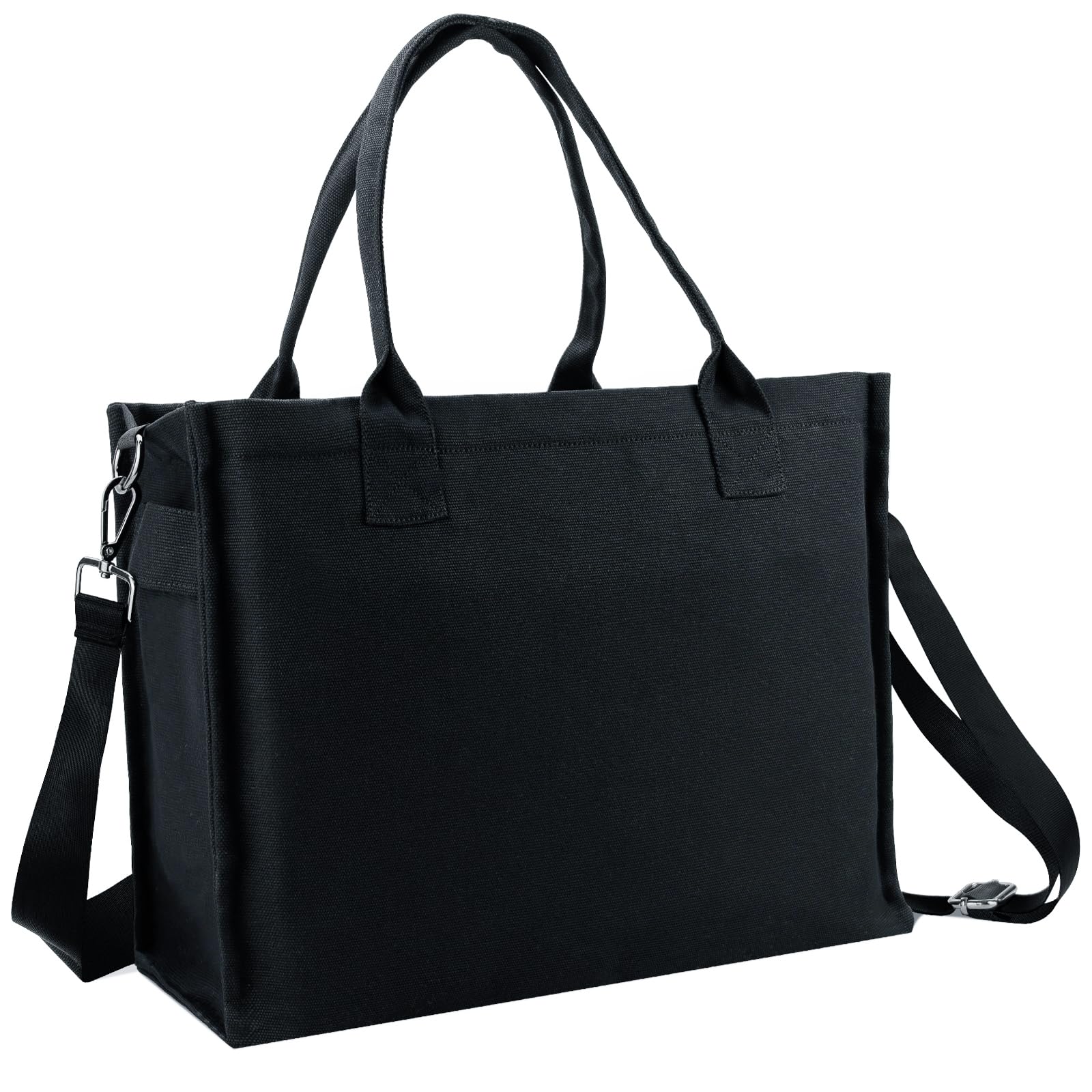 ONEGenug Canvas Tote Bag, Large Shoulder Hobo Bags Crossbody Bag Travel Tote Handbag everything bag with Wide Strap