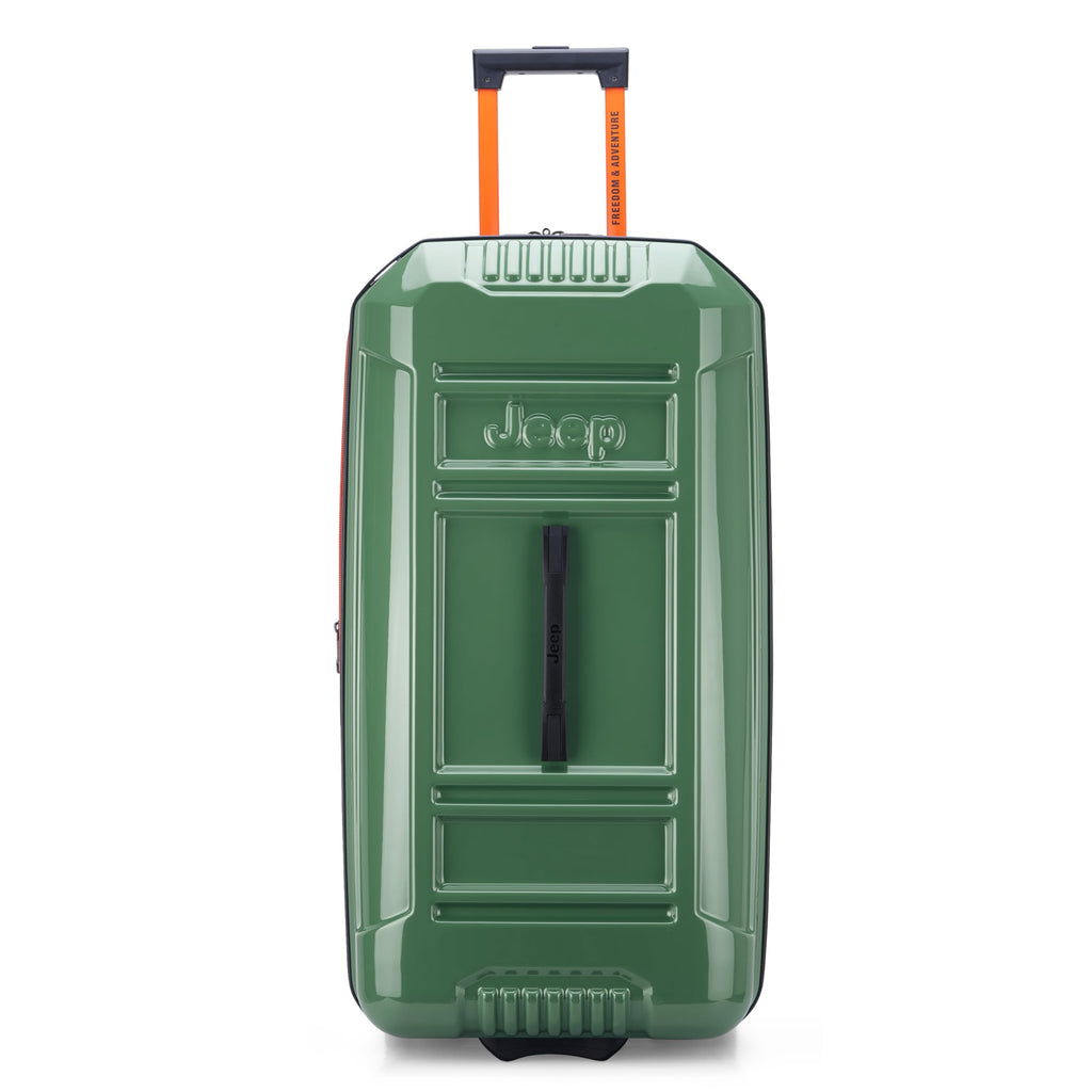 Jeep JH003B Hardside Expandable Luggage with Two Wheels, Elm Green, Checked-Large 30 Inch