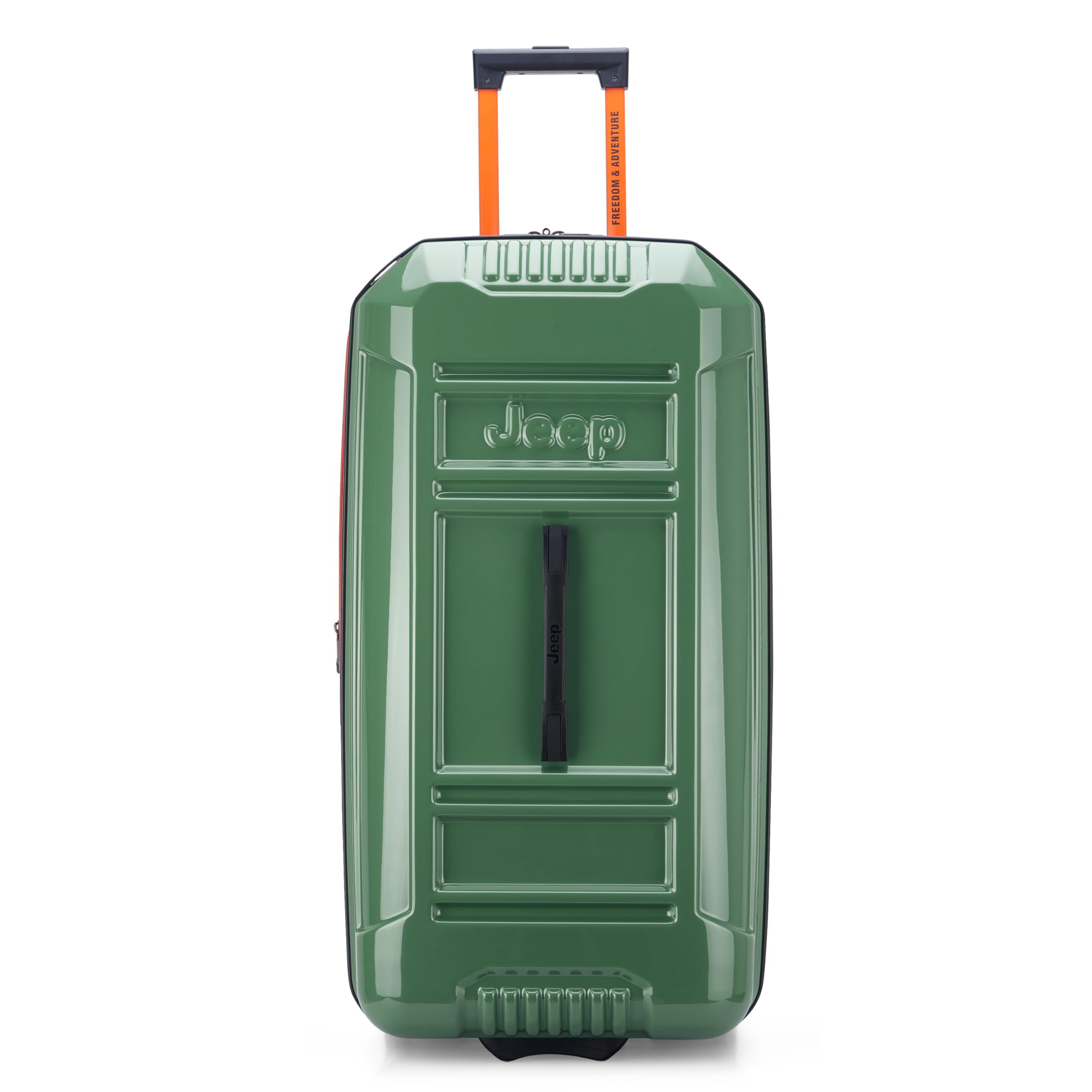 Jeep JH003B Hardside Expandable Luggage with Two Wheels, Elm Green, Checked-Large 30 Inch