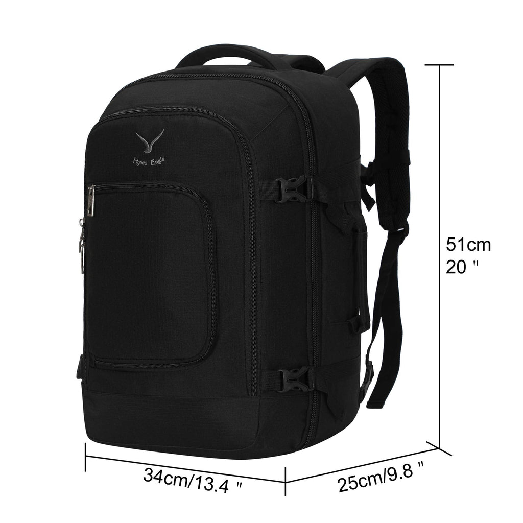 Hynes Eagle Flight Approved Carry on Backpack Travel Backpack 40L, Black 2018