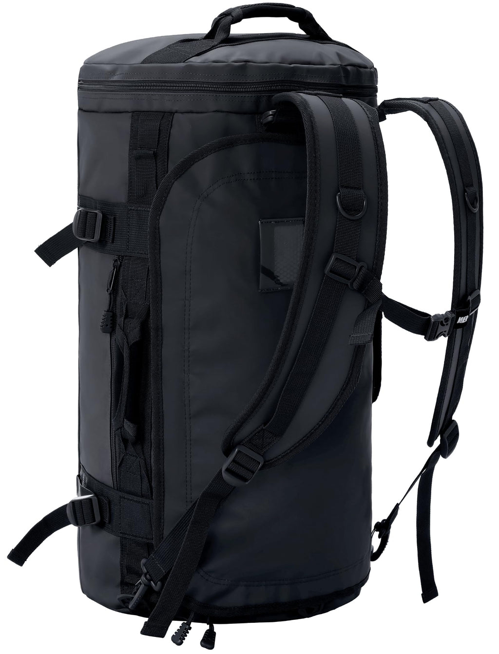 MIER Large Duffel Backpack Sports Gym Bag with Shoe Compartment, Heavy Duty and Water Resistant, Black, 45L