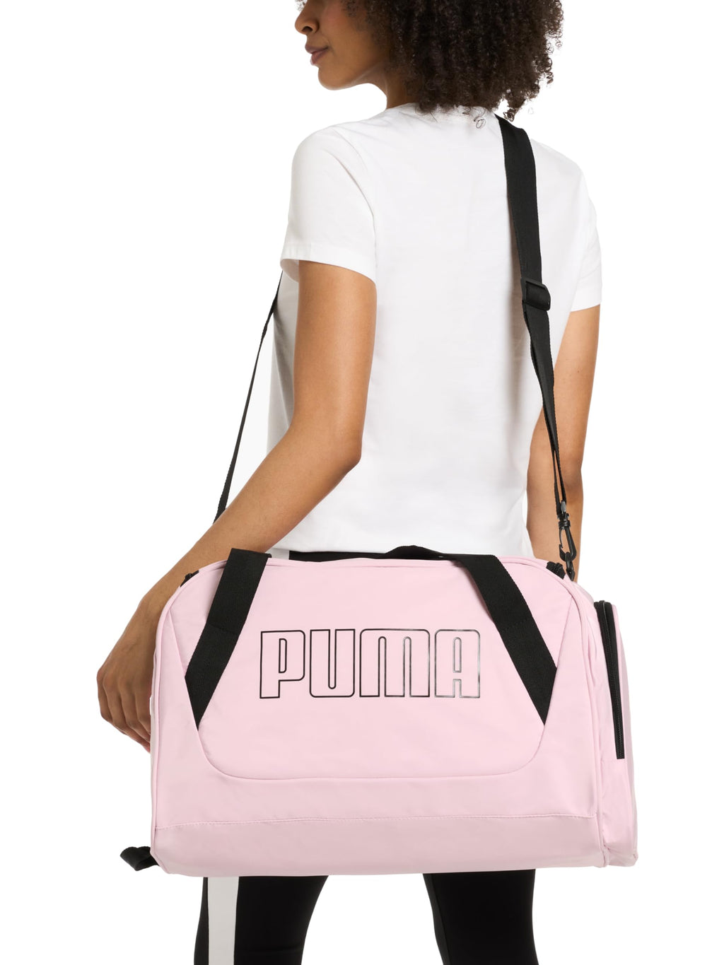 PUMA Flora Duffel Bag, Black/Silver, OS