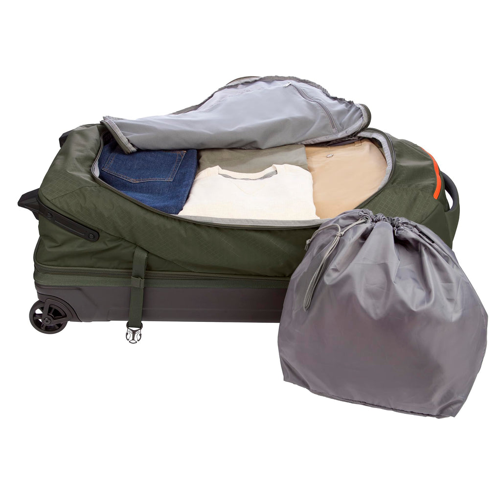Eddie Bauer Expedition Rolling Duffel Bag with Wheels | Travel | Check-In | Luggage | Rugged | Durable - Dark Thyme, 34"