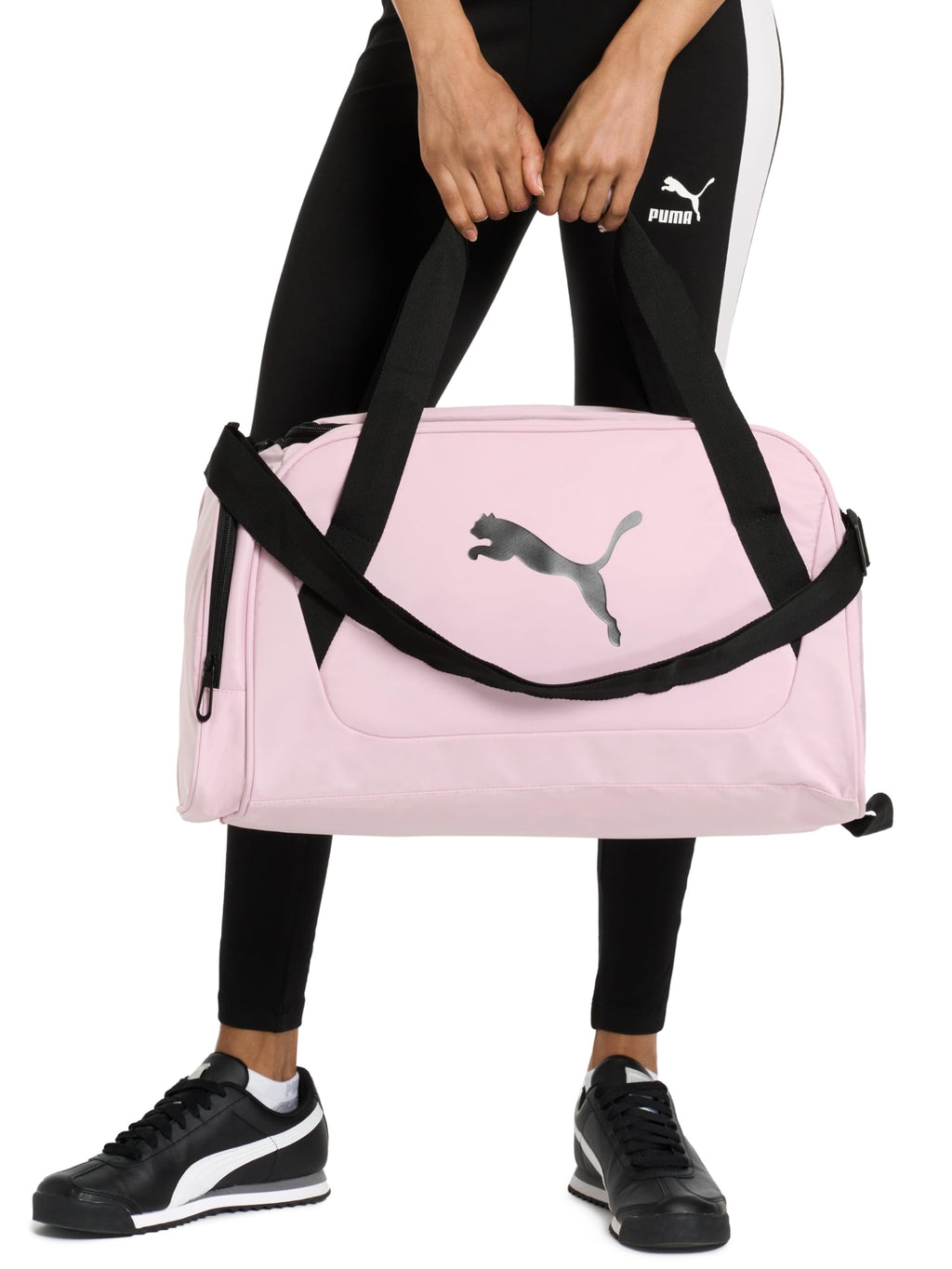 PUMA Flora Duffel Bag, Black/Silver, OS