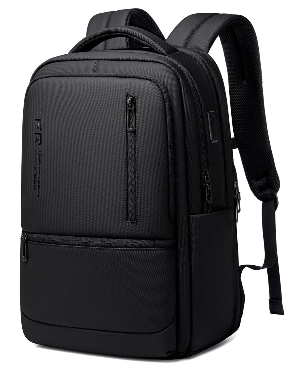 Fenree.geer Expandable Travel Laptop Backpack, 15.6 Inch Computer Backpack with USB Charging Port, Water Resistant Black Mens Laptop Bag