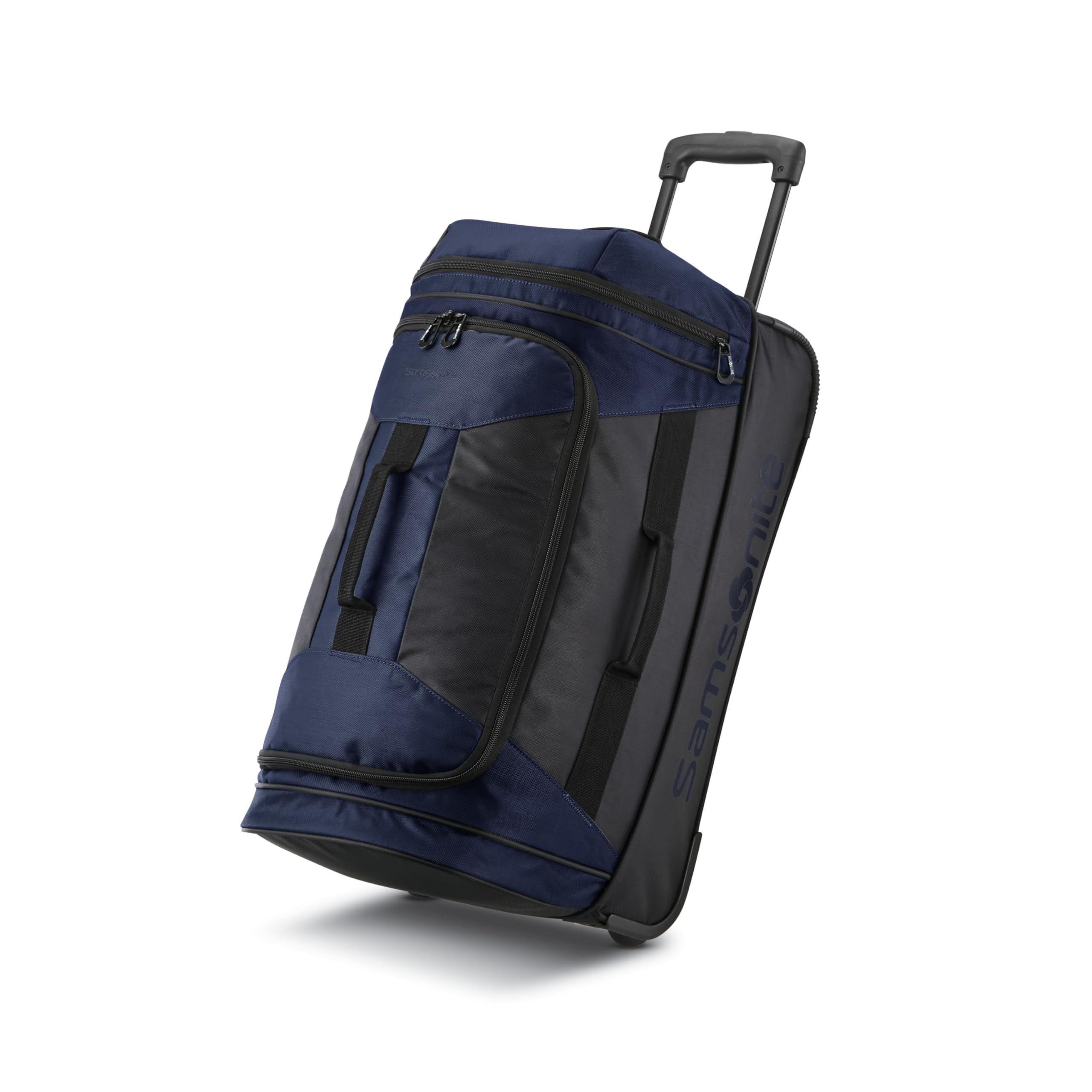 Samsonite Andante 2 Wheeled Duffel Bag – 22-Inch Durable Rolling Luggage with Inline Skate Wheels, Push-Button Handle & Spacious Compartments – Travel-Friendly and Lightweight - Navy/Black