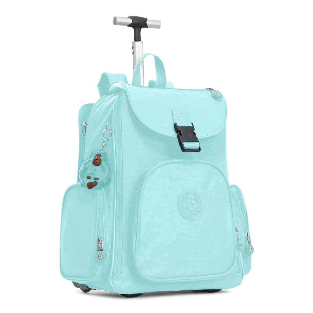 Kipling Alcatraz II Large Rolling Laptop Backpack Fresh Teal Tonal