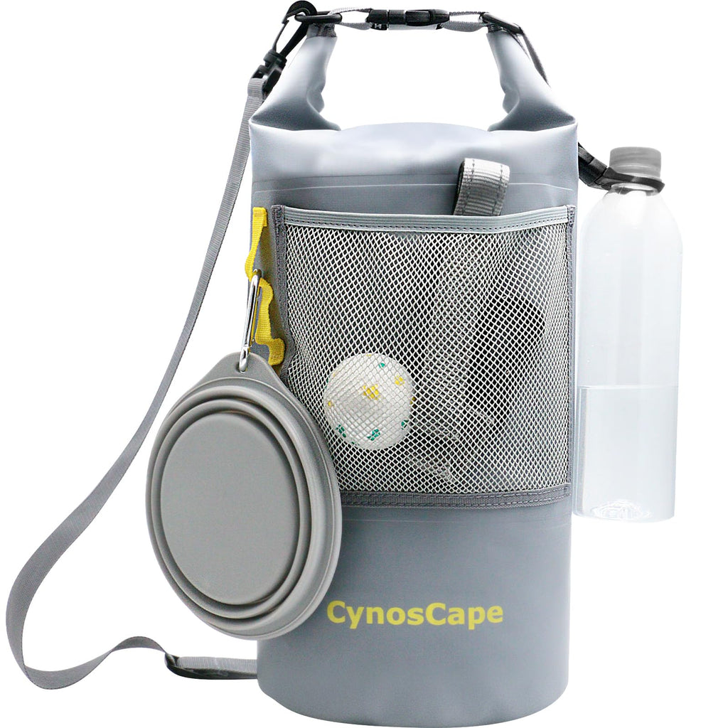 CynosCape Dog Food Travel Bag,Dog Overnight Bag,10L,Odor-Resistant PVC with Mesh Pocket & D-Ring, Easy-Wipe Clean, Camping & Road Trip Ready for Dogs and Cats (Bowl Not Included)
