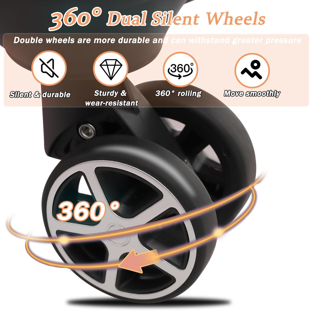 Merax Luggage Set 4 Piece, Hardshell ABS Suitcases with 8 Silent Spinner Wheels, Durable and Lightweight Travel Luggage for Family Trips