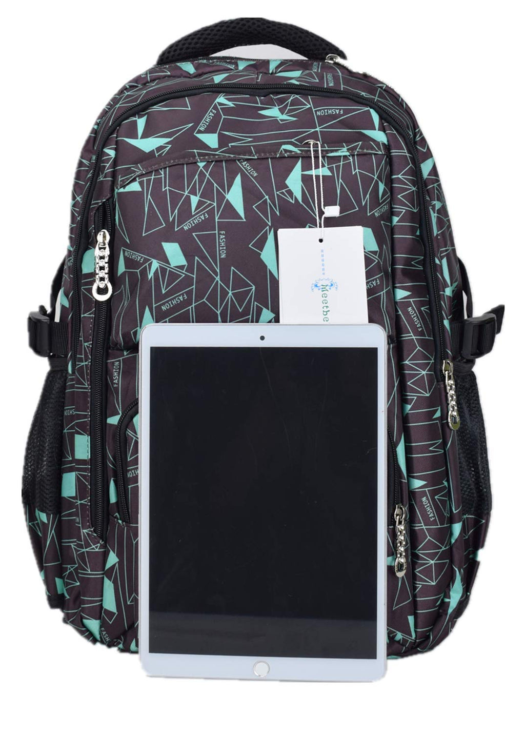 Meetbelify 3pcs Kids Rolling Backpacks Luggage Six Wheels Trolley School Bags ... (Green)