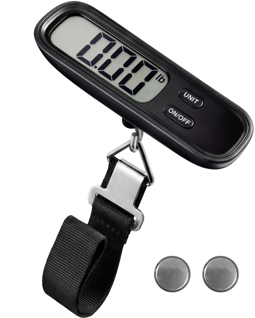 LUGGEX Luggage Weight Scale, Suitcase Scale, Luggage Scale Travel Digital, Travel Scale with Large LCD Display, Portable & Battery Included (Black, 1 Pack)