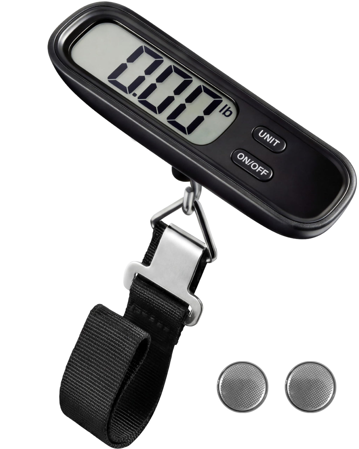 LUGGEX Luggage Weight Scale, Suitcase Scale, Luggage Scale Travel Digital, Travel Scale with Large LCD Display, Portable & Battery Included (Black, 1 Pack)