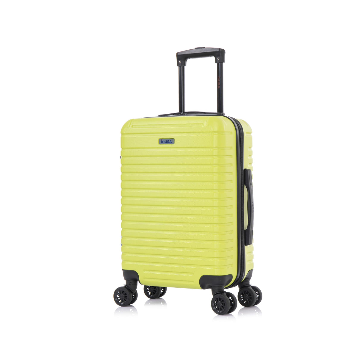 InUSA DEEP Luggage with GEL Handle | Spacious Traveling Suitcases, Travel Suitcase with Dual Spinner Wheels and Studs | 20 Inch Carry On Hardside Luggage | Green