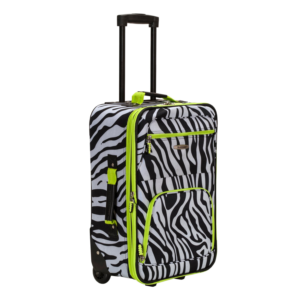 Rockland Fashion Softside Upright Luggage Set, Expandable, Lime Zebra, 2-Piece (14/19)