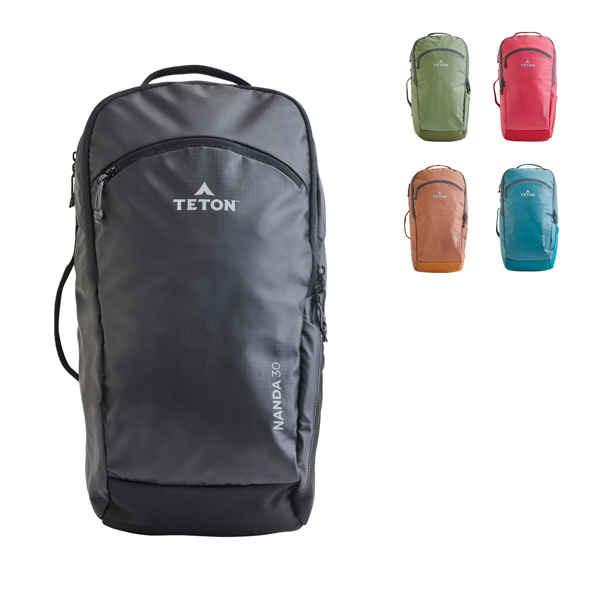 Teton 30L Nanda Travel Backpack, Carry-on Flight Approved Bag, Concealed Laptop Pocket, Hydration Sleeve, Travel Friendly for Women and Men, High-Class for Business or College, Onyx