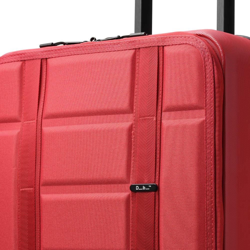 D_b_ Ramverk Front-Access Carry-On 21 Inch Hardside Luggage, Compact Suitcase with Silent 360 Spinner Wheels, TSA Lock, Interior Laptop Compartment and Two Zipper Dividers, Sprite Lightning Red