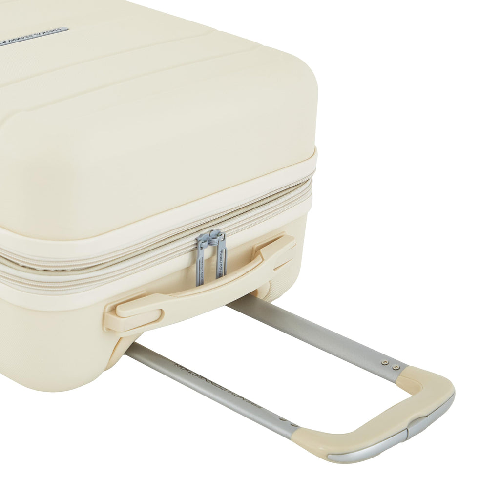 French Connection St. Martin Carry-On Luggage with Cup Holder/USB Ports, Whitecap Gray