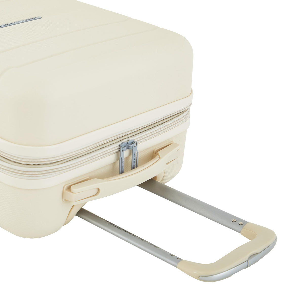 French Connection St. Martin Carry-On Luggage with Cup Holder/USB Ports, Whitecap Gray