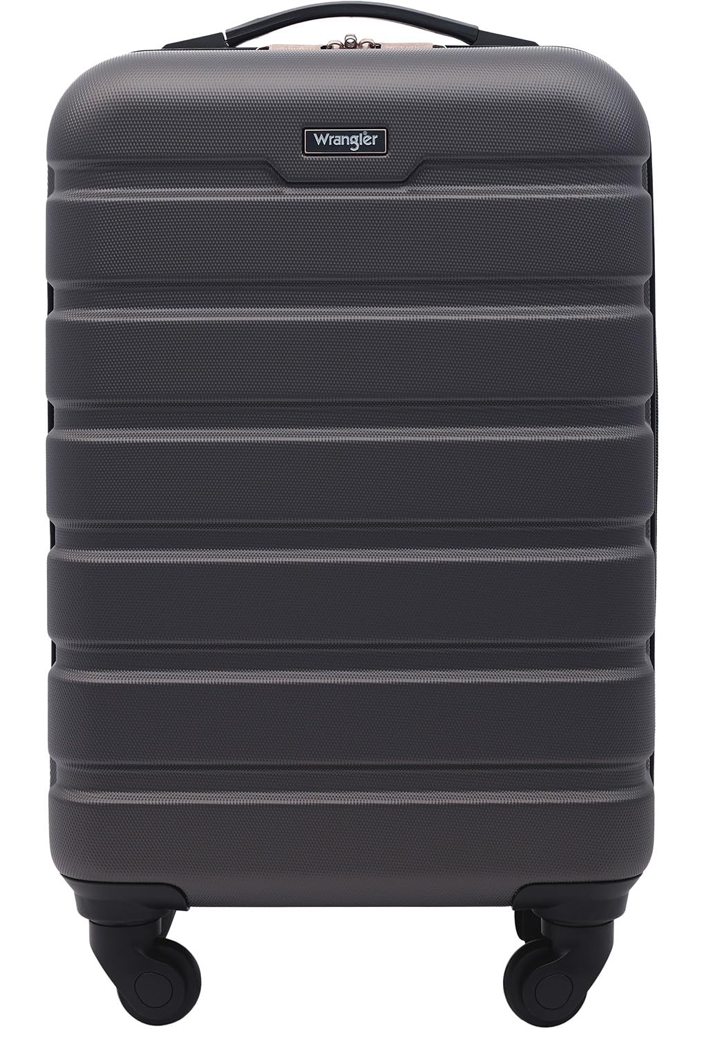 Wrangler 22" Hardside Spinner Carry-On Luggage, Charcoal