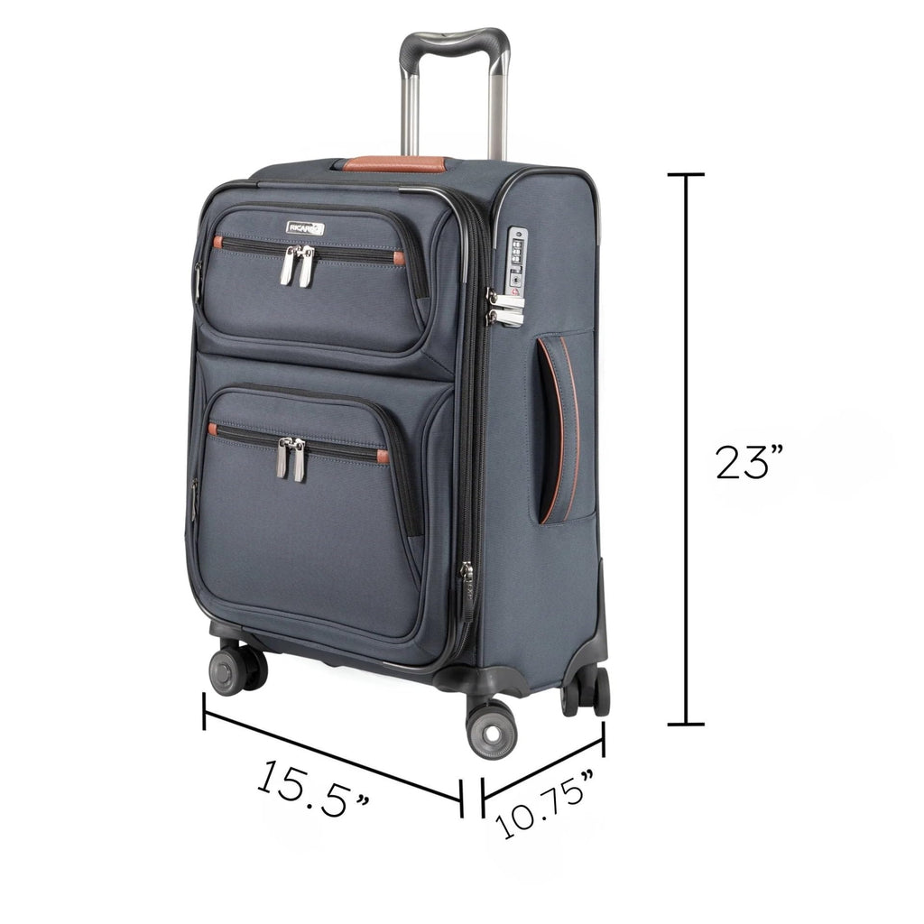 Ricardo Beverly Hills Montecito 3.0 Softside Luggage Collection – Expandable Suitcases with Wheels and TSA Lock. 21” Carry-on, Graphite