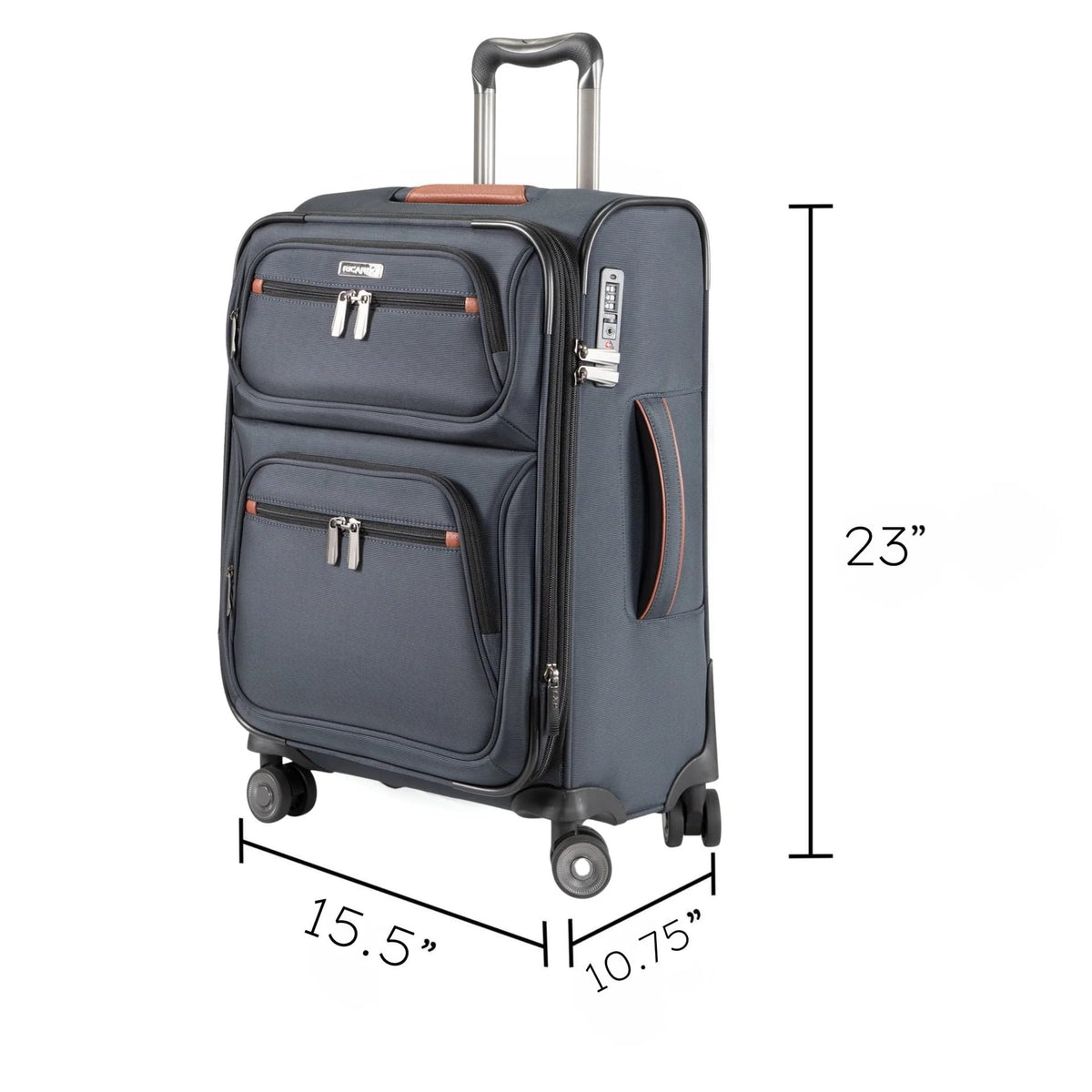Ricardo Beverly Hills Montecito 3.0 Softside Luggage Collection – Expandable Suitcases with Wheels and TSA Lock. 21” Carry-on, Graphite